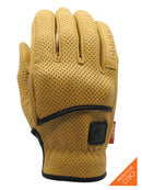 D3O HEAVY HITTERS MOTORCYCLE GLOVES - TAN PERFORATED