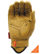 D3O HEAVY HITTERS MOTORCYCLE GLOVES - TAN PERFORATED