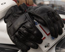 ODIN MFG D3O HEAVY HITTERS MOTORCYCLE GLOVES - BLACK SMOOTH